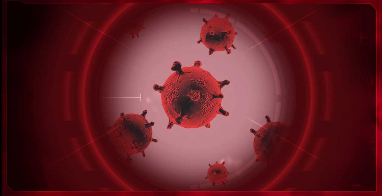Das neuartige Coronavirus - Bild aus SONYs"Plague Inc"