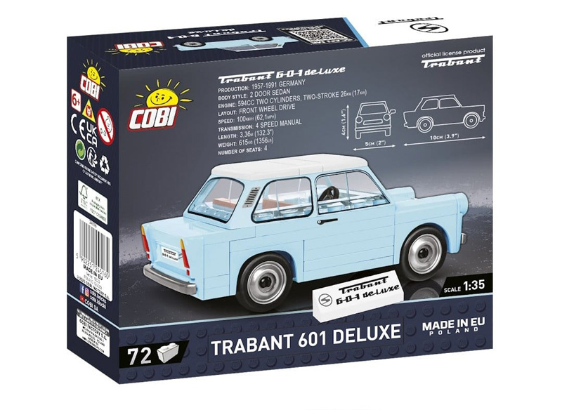 COBI Trabant 601 Deluxe Youngtimer Box hinten
