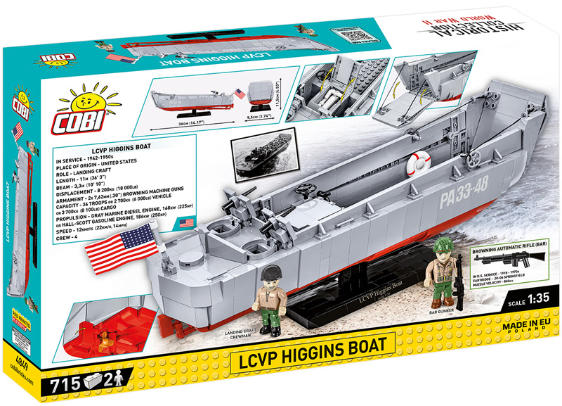 COBI LCVP Higgins Boat 4849 Box Rückseite