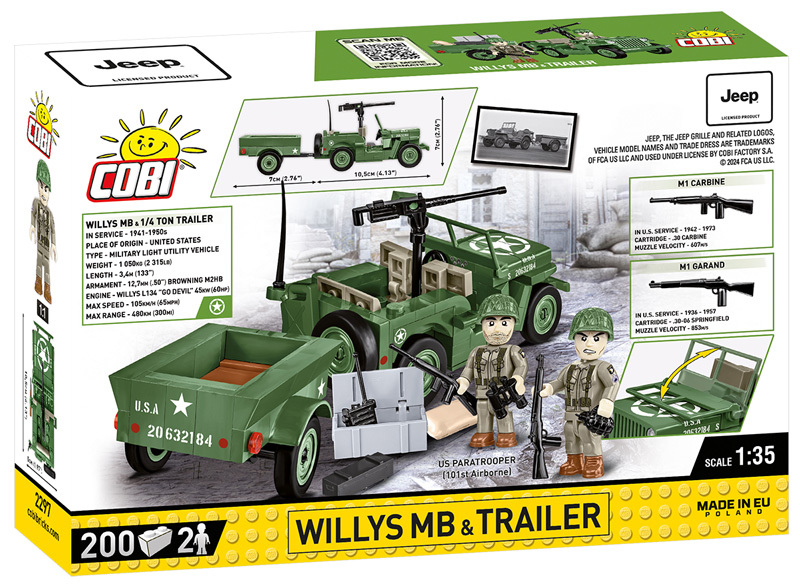 2297 COBI Willys MB und Trailer Box