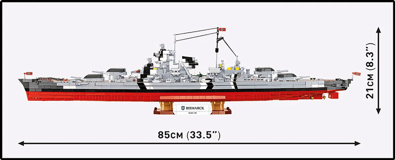 COBI 4860 Battleship Bismarck Maße