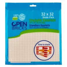 Open Bricks Bauplatte 32x32 Weiß Single Pack