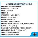 COBI 5727 Messerschmitt BF 109 E-3