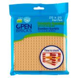 OpenBricks Bauplatte 20x20 Sand 4 Stück