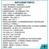 COBI 4838 Battleship Tirpitz Executive Edition