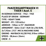 COBI 2587 Panzerkampfwagen VI Tiger Ausf. E No 007 Executive Edition