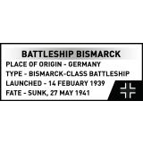 COBI 4860 Battleship Bismarck