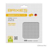 BRIXIES 225.016 Plus Basis Platte Hellgrau 20 x 20 Noppen Doppelpack